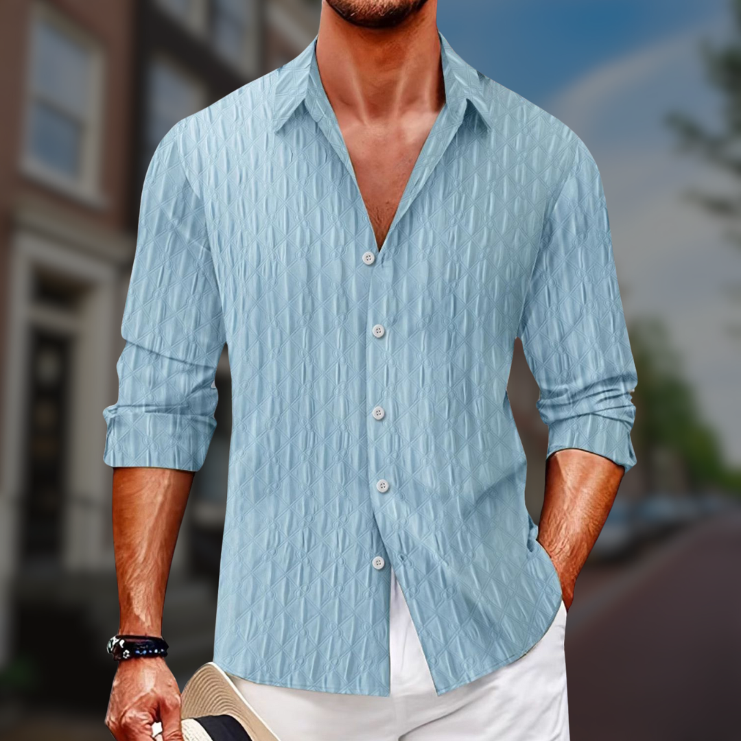Up long-sleeve shirt for men -2