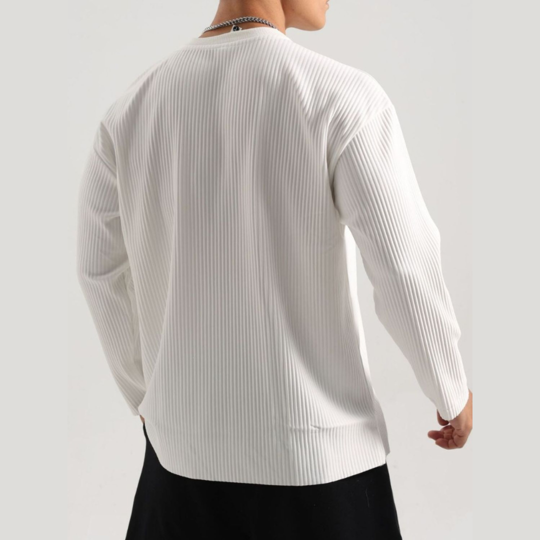 Long-sleeve notched top for men -2
