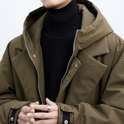 Repellent hooded cardigan for men | Jacket Water -6