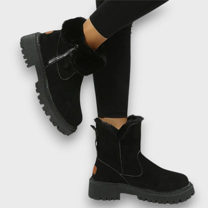 Cozy winter ankle lug sole boots for women | Arden -5