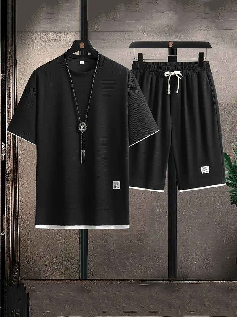 Men’s waffle knit lounge set for men | Ardent -8