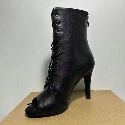 Lace-up heeled tops boots for women | Kendrick -3