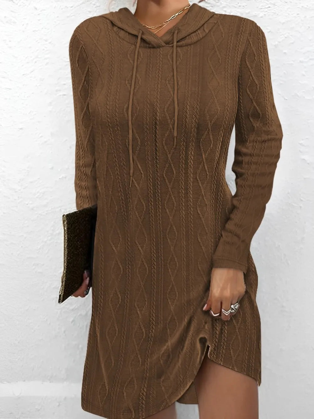 Dress ribbed – knit long-sleeve sweater for women | Bertille -2