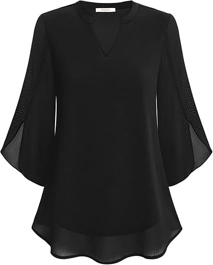 Elegant chiffon blouse for women | Lydiane -2