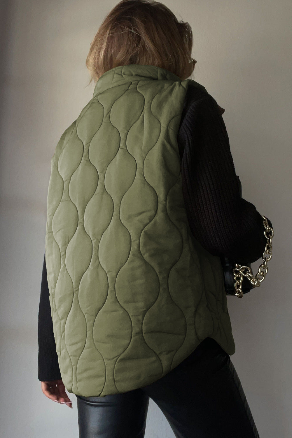 Quilted winter coat lightweight sleeveless vest for women | Krist -14