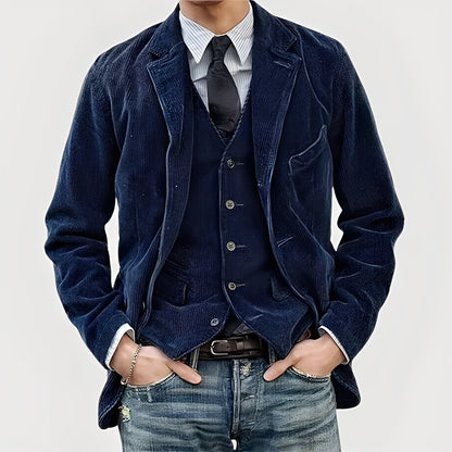Jacket vest set for men -4