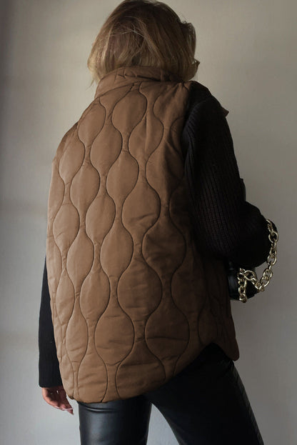 Quilted winter coat lightweight sleeveless vest for women | Krist -17