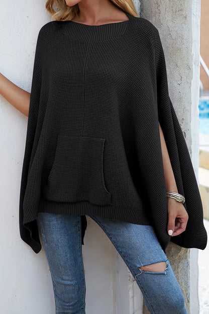Knit style poncho sweater for women | Alienor -2