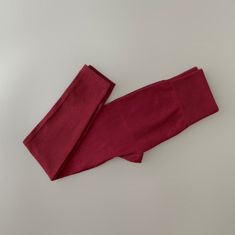 Yoga ribbed high-waisted leggings for women | Marisol -8