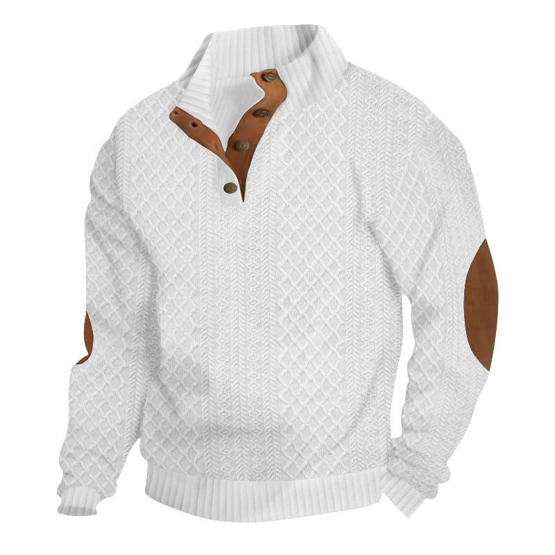 Chic long-sleeve round neck sweatshirt for men | Jake -2