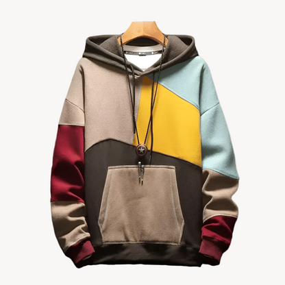 Colorblock drawstring hoodie for men | Max -1