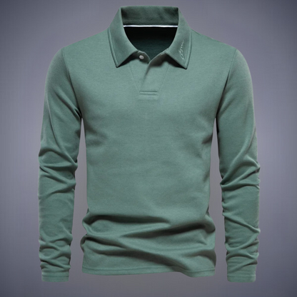 Classic long-sleeve polo for men | Julien -3