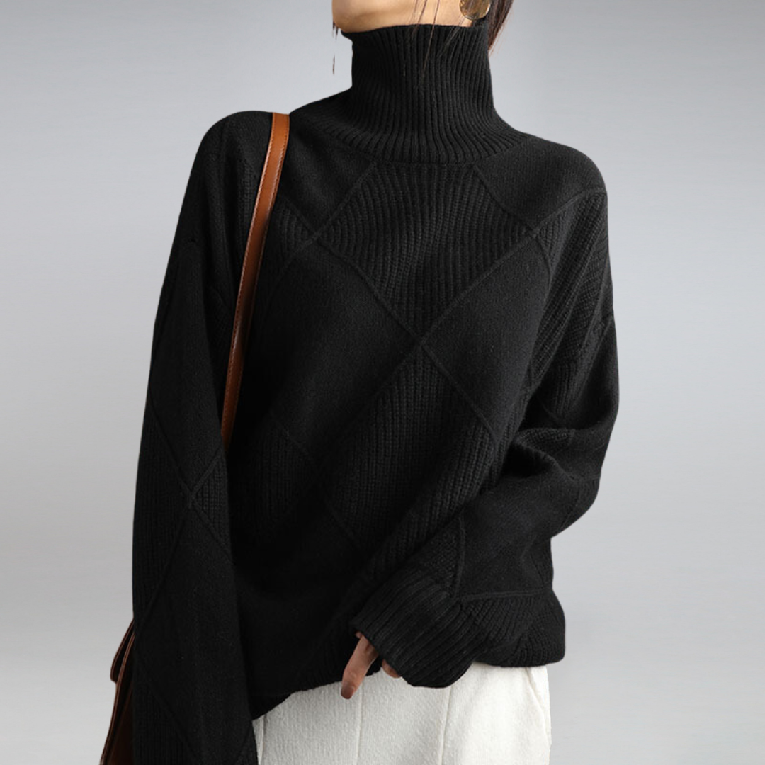Women’s cashmere sweater turtleneck for women | Myla -4