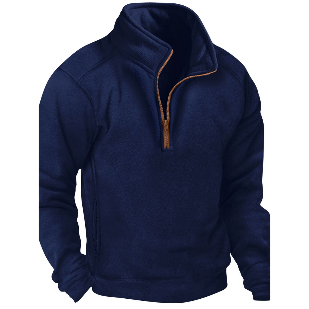Casual quart zip sweater for men -5
