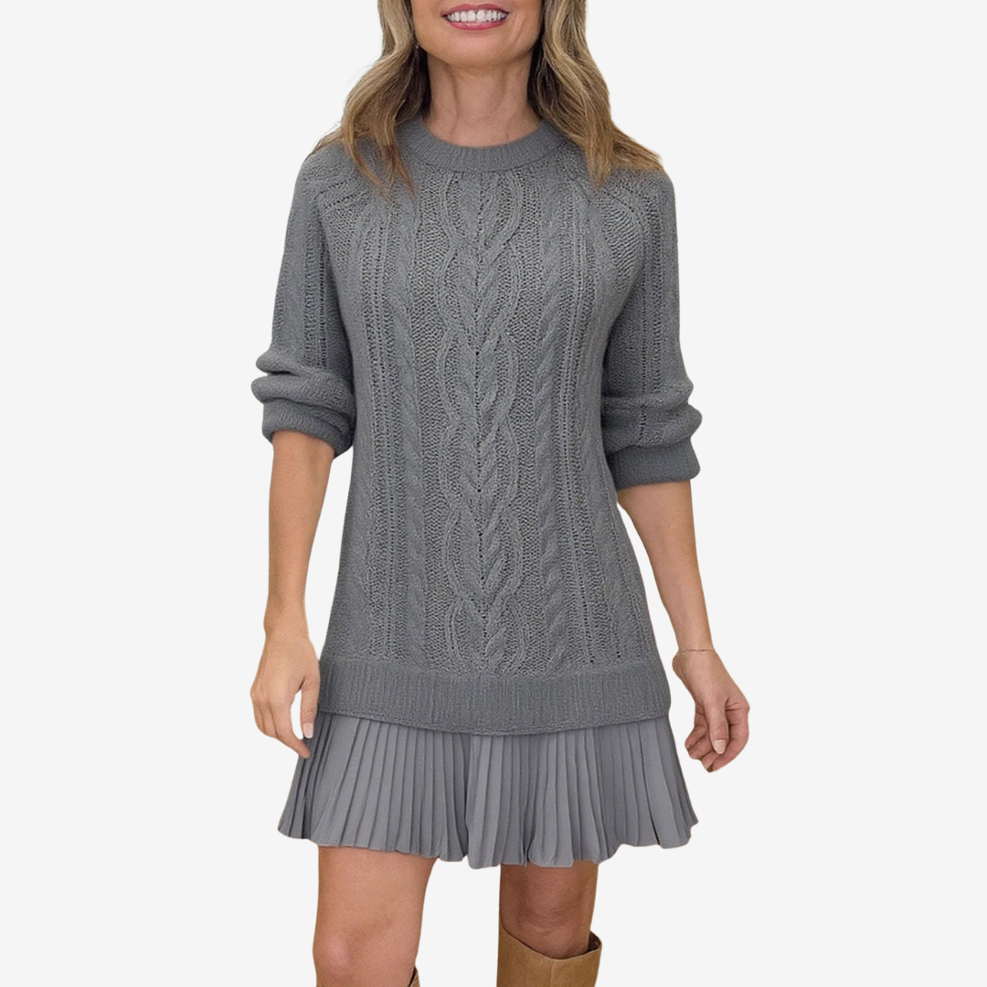 Gaelle elegant dress for women | Sweater mid-thigh -6