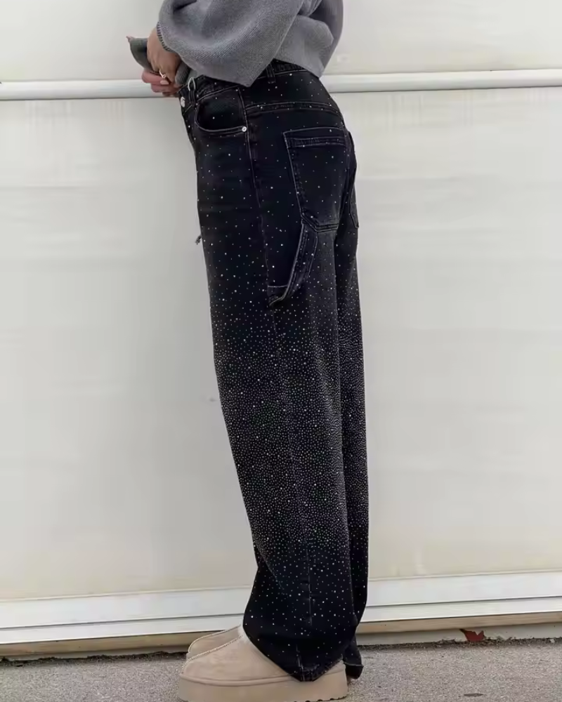 Casual sparkly jeans for women | Style Charpentier -5