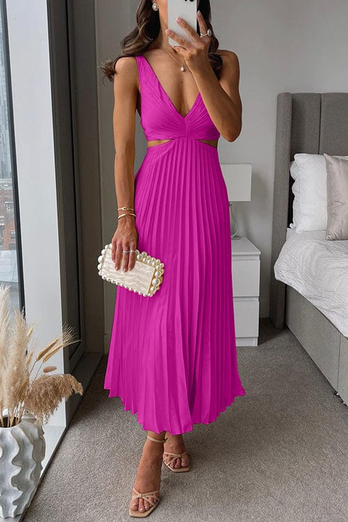 Pleated elegant dress for women | Luna -5