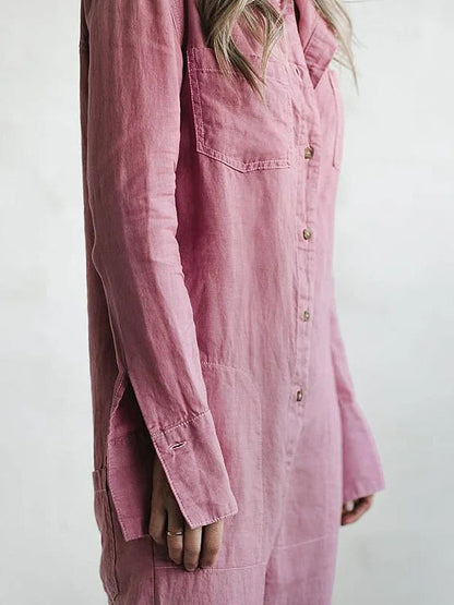 Casual long-sleeve jumpsuit for women | Sindy -6