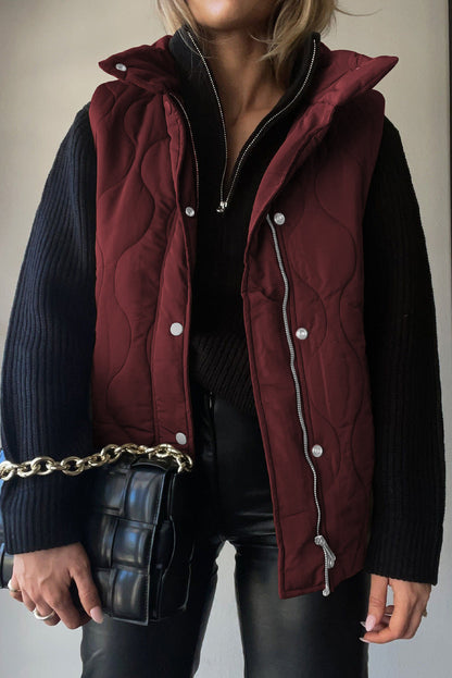 Quilted winter coat lightweight sleeveless vest for women | Krist -12