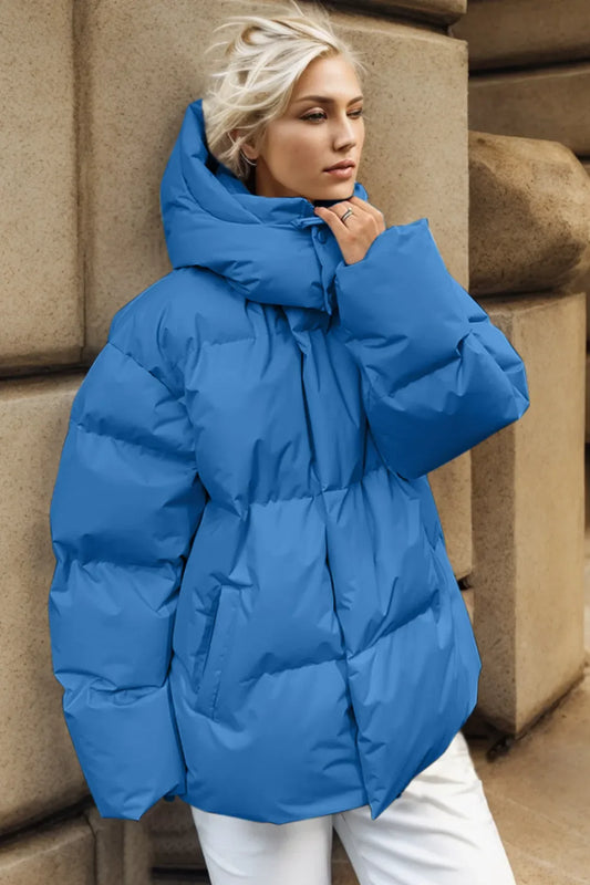 Puffer hooded winter coat warm jacket for women -1