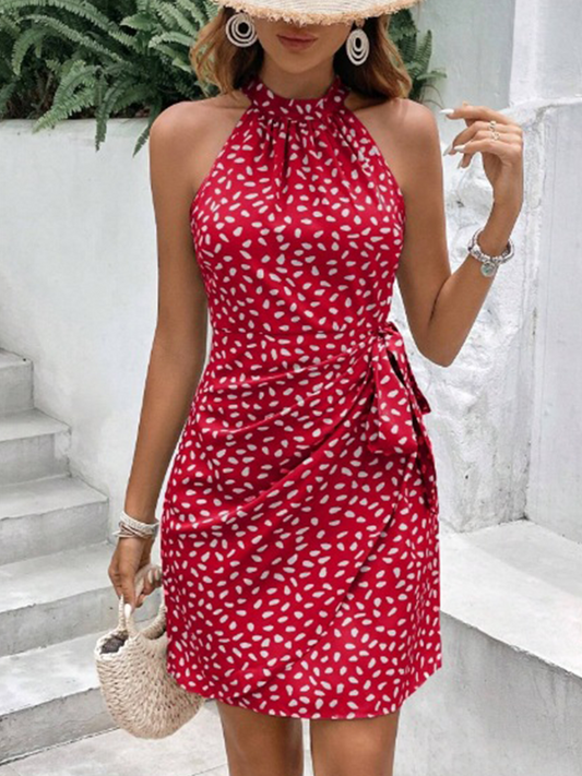 Mini-dress polka dots dress for women | Mara -1
