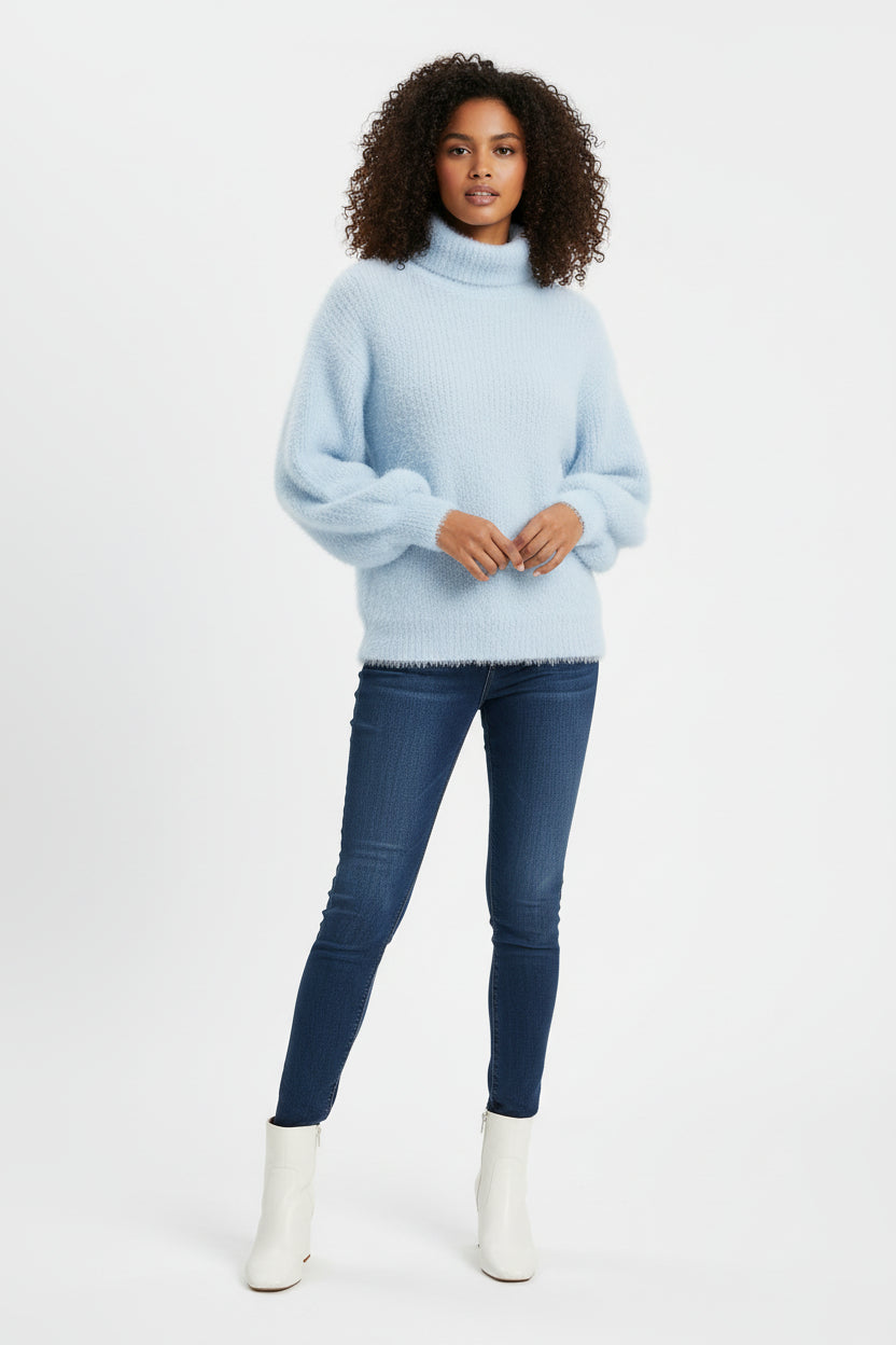 Fit knit wool sweater for women | Loose -1