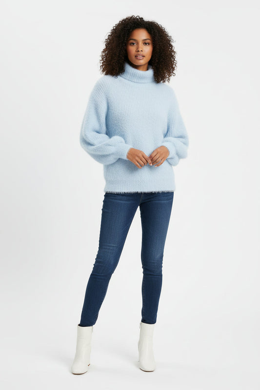 Fit knit wool sweater for women | Loose -1