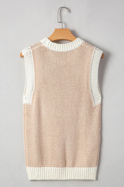 Knit sleeveless casual style vest for women | Alexia -4