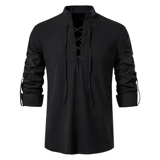Cotton vintage shirt for men | Drew -1