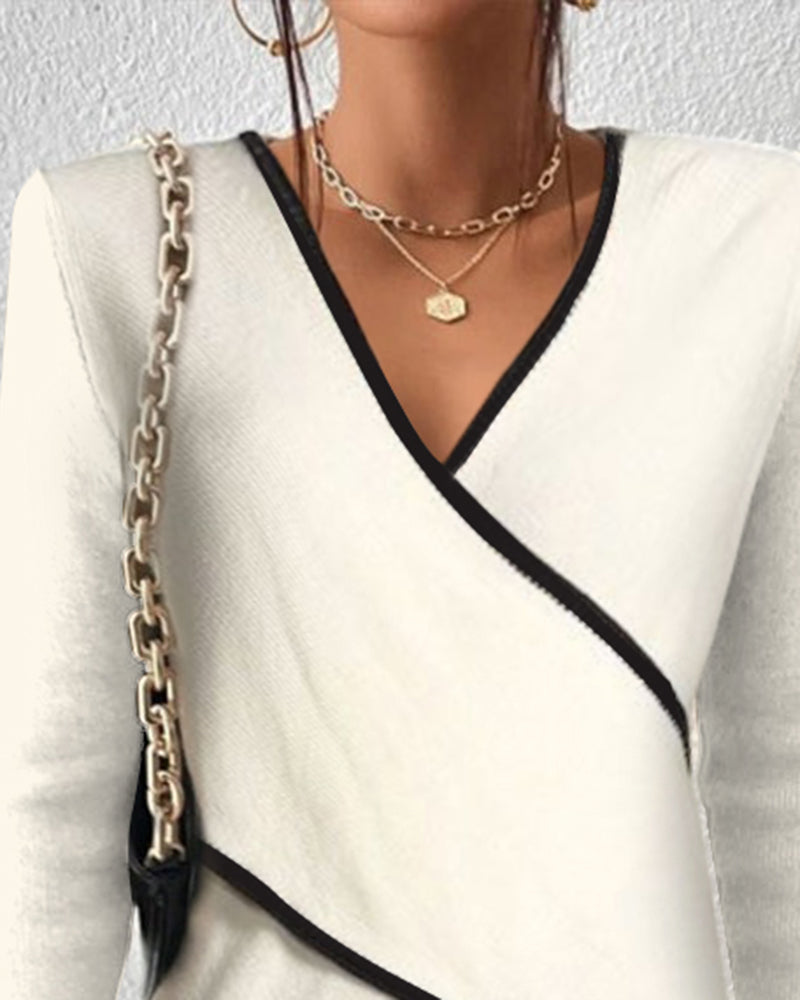 Timeless V-neck refined everyday fit sweater for women | Alina -2