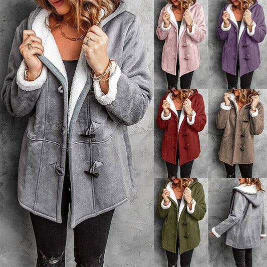 Elegant hooded coat for women -1