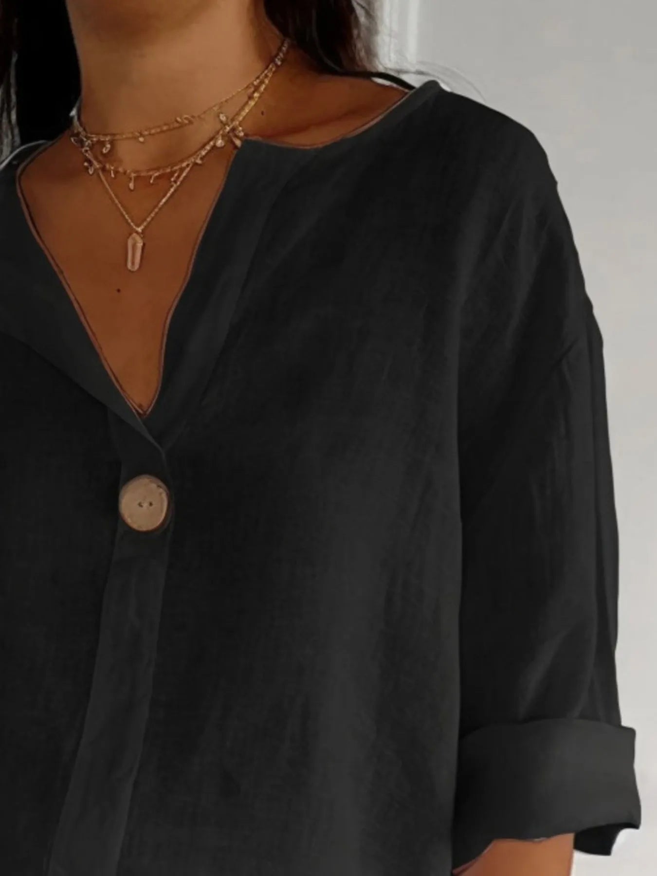 Casual large size blouse for women -5