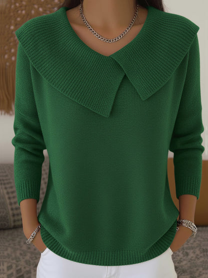 Soft collar winter sweater for women | Elowen -3