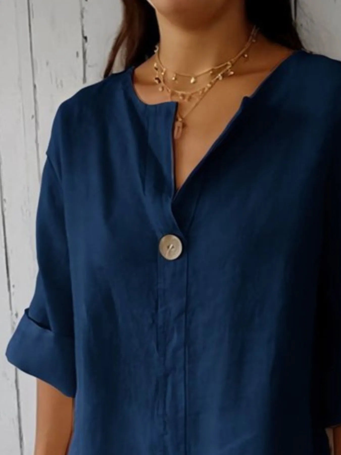 Casual large size blouse for women -7
