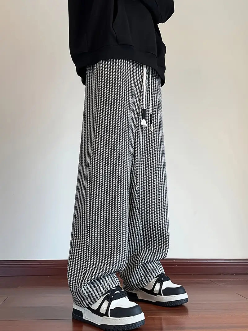 Baggy ribbed drawstring sweatpants for men | Calder -7