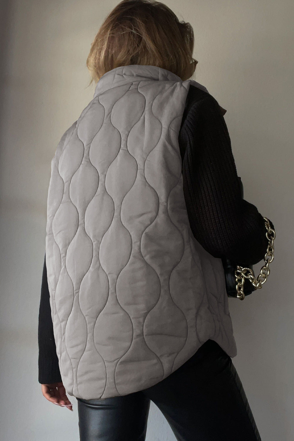 Quilted winter coat lightweight sleeveless vest for women | Krist -4