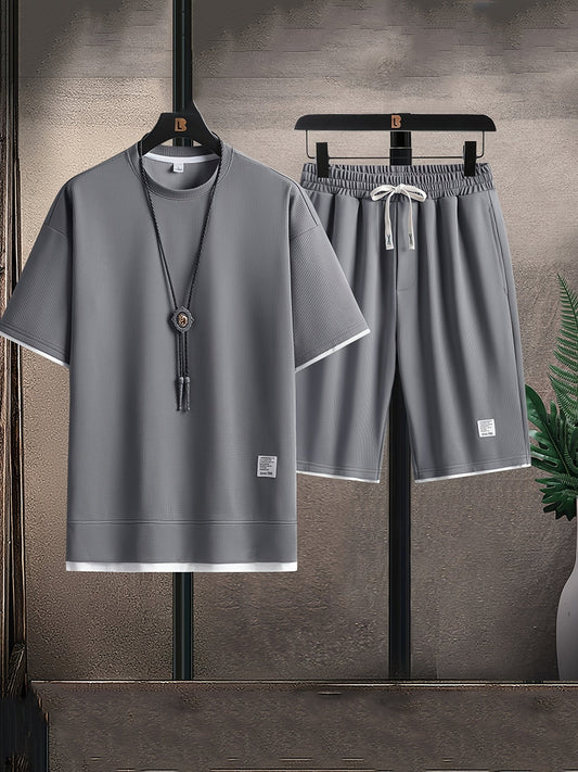 Men’s waffle knit lounge set for men | Ardent -1