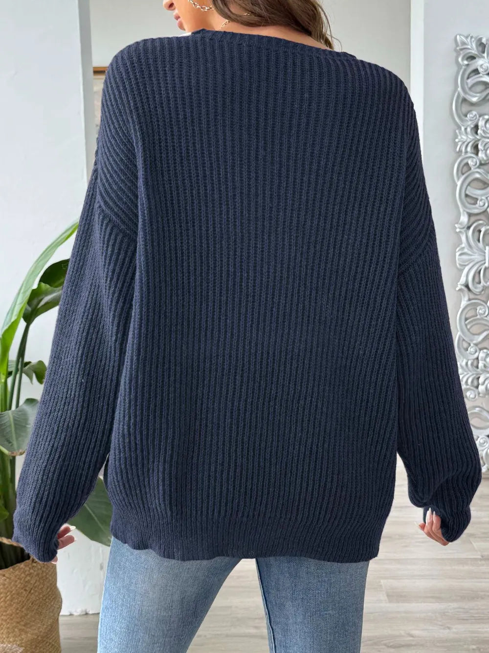 Shoulders off-shoulders sweater for women -5