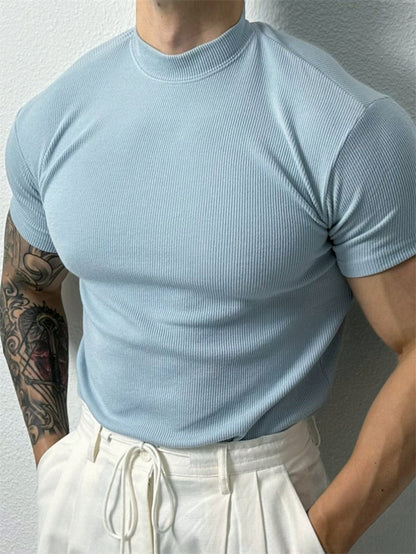 Casual turtleneck t-shirt for men | Garrick -1