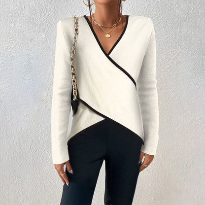 Timeless V-neck refined everyday fit sweater for women | Alina -1