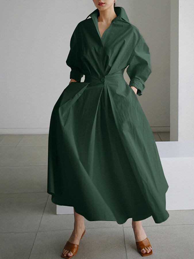 Maxi a-line chic dress for women | Gwen -3