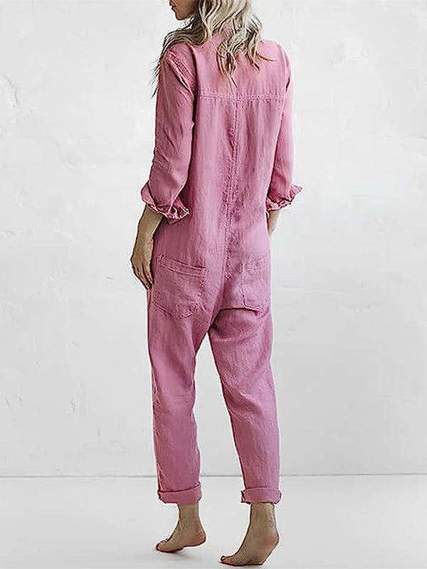 Casual long-sleeve jumpsuit for women | Sindy -7