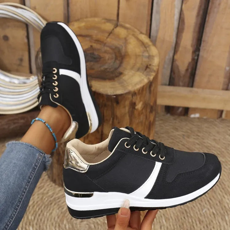 Wedges lace-up sneakers for women -5