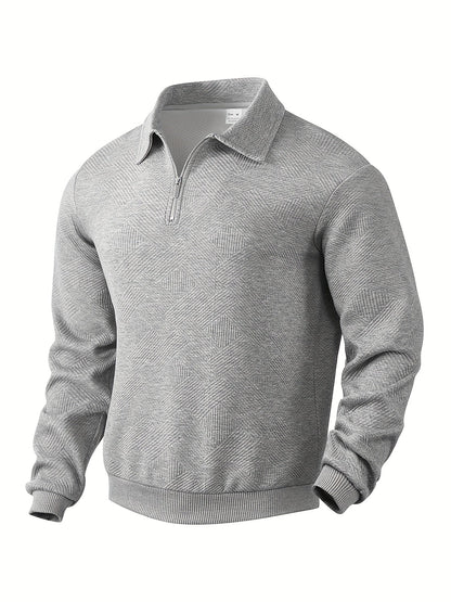 Refined zip-up quart tour sweater for men | Elliot -1