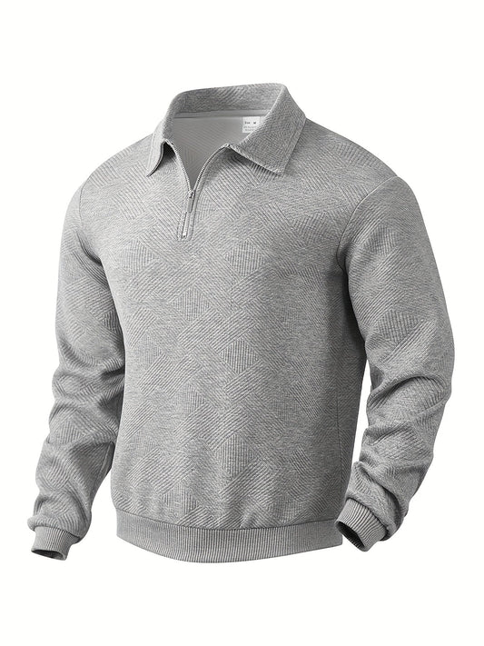 Refined zip-up quart tour sweater for men | Elliot -1