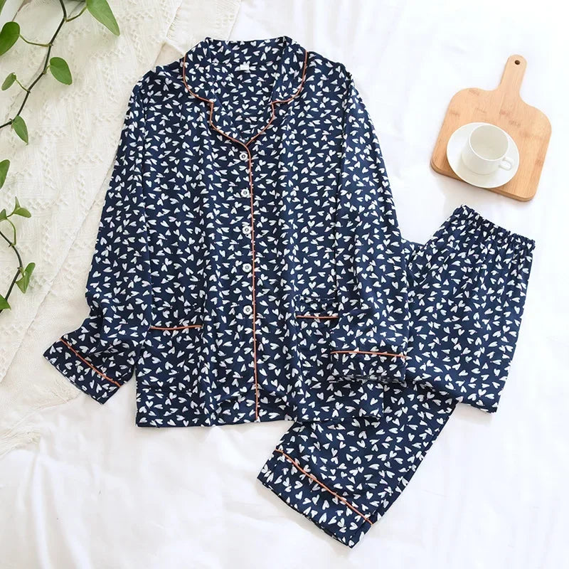 Luxurious pyjamas long-sleeve set for women | Priscilla -7