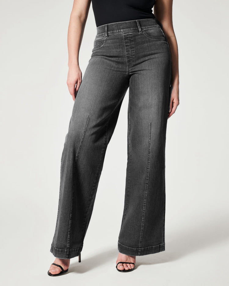Palazzo denim modern trousers for women | Belle -3