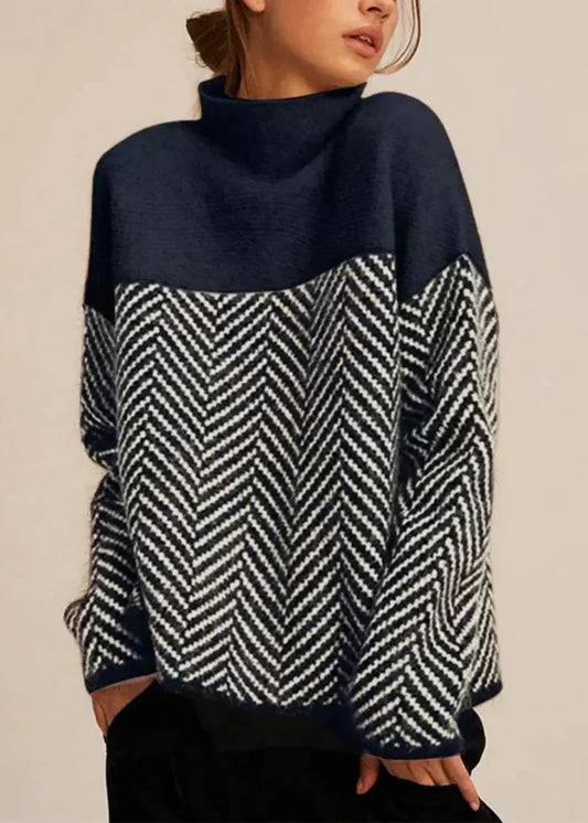 Elegant refined sweater for women | Turtleneck feminine -1