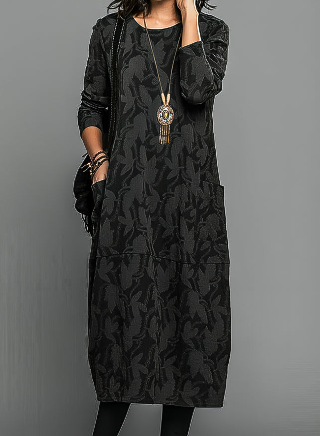 Elegant long-sleeve dress for women | Bianca -4