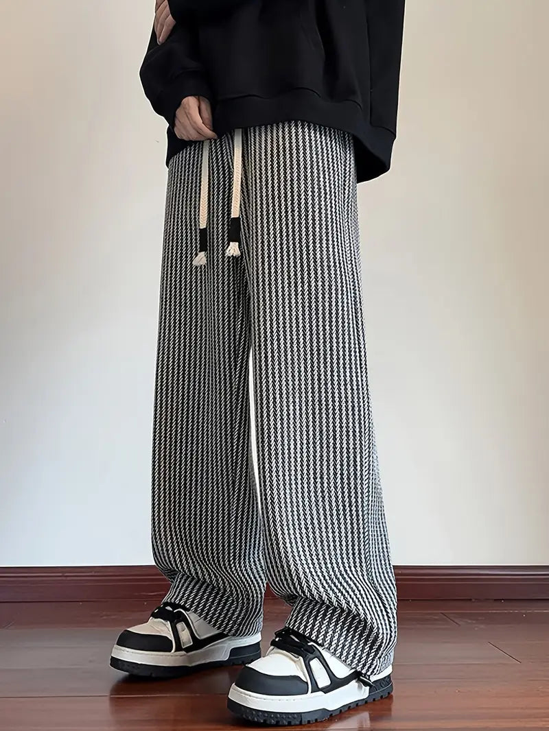 Baggy ribbed drawstring sweatpants for men | Calder -6